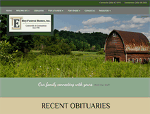 Tablet Screenshot of eleyfuneralhomes.com